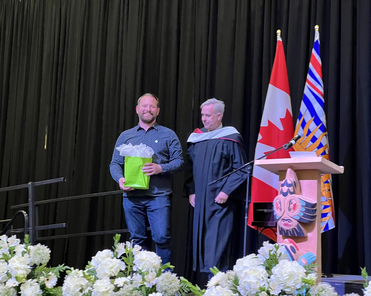 Camosun's tweet photo. Congrats to @MRandallDesign on receiving the Distinguished Alumni Award today! Since he graduated in 2011, he’s become a master of his craft and has gained a reputation within the sustainable design industry. 

Learn more: https://t.co/e1N24oQ1j1

#CamosunGrad #Camosun https://t.co/3uiEOvhFS2