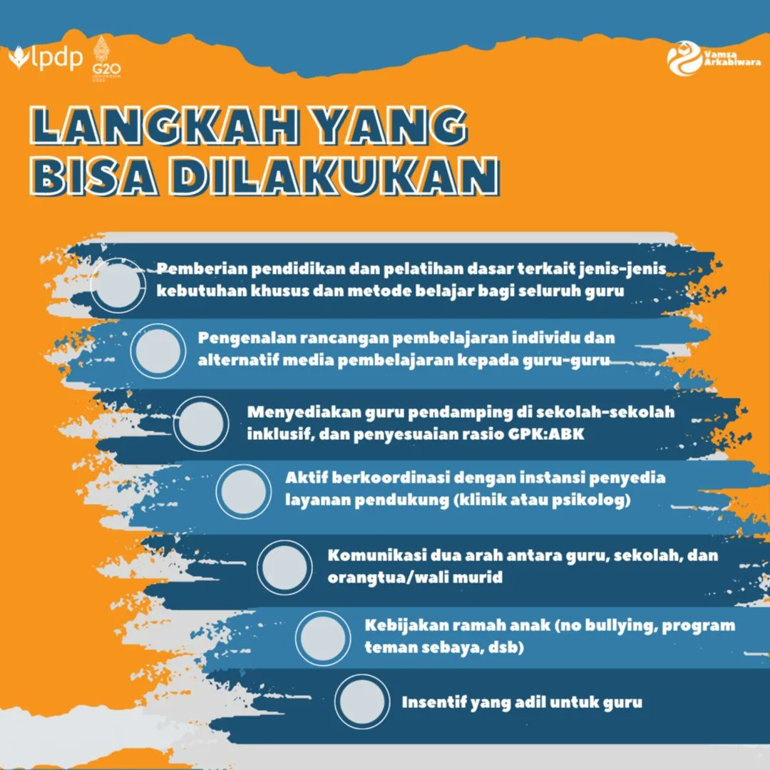 iramayas's tweet photo. Halo sobat Vamsa!

Guru memiliki peran sentral dalam mewujudkan pendidikan inklusif. Seperti diamanatkan dalam Permendiknas Nomor 70 Tahun 2009, setiap institusi pendidikan inklusif paling tidak harus memiliki satu orang guru pendamping khusus dalam penyelenggaraan proses - https://t.co/OW5JvcOeHZ