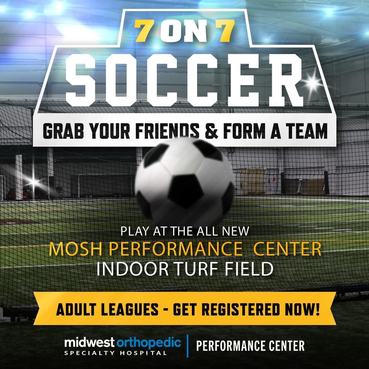 ⚽️☀️ SUMMER SESSION 7v7 Adult Soccer Leagues! All matches will be played in a climate controlled, indoor, all-turf soccer facility. Form your own team and join the league!

🚨Leagues begin July 12th!

Register here! ➡️ bit.ly/7v7AdultSoccer