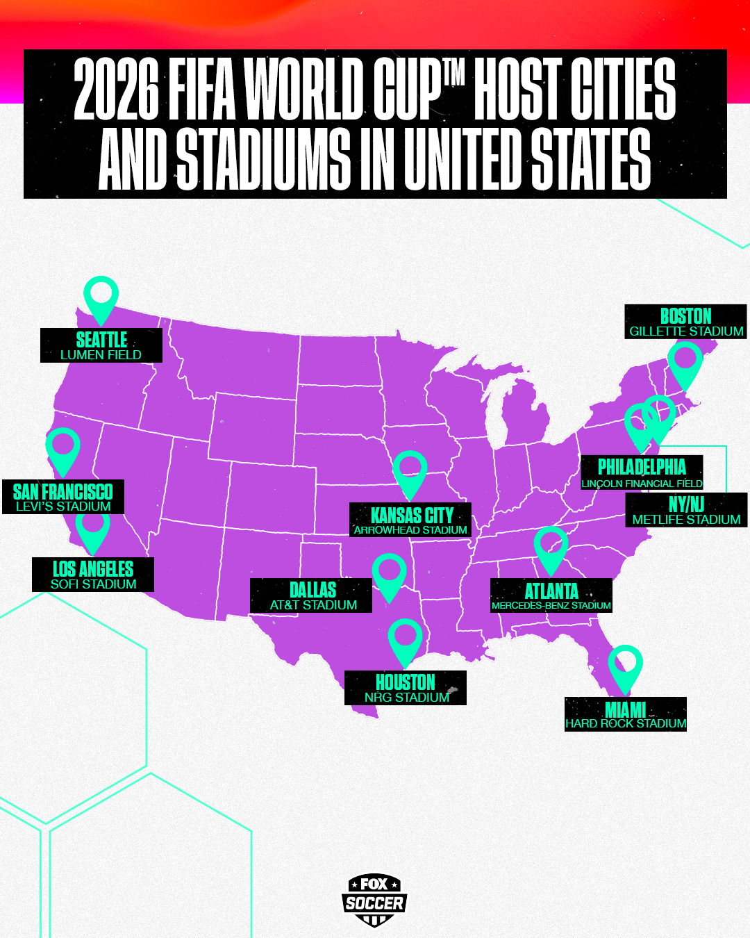 FOX Soccer on X: The 2026 FIFA World Cup Host Cities have been revealed  🙌🌎 Which city are you hoping to catch a game at?   / X