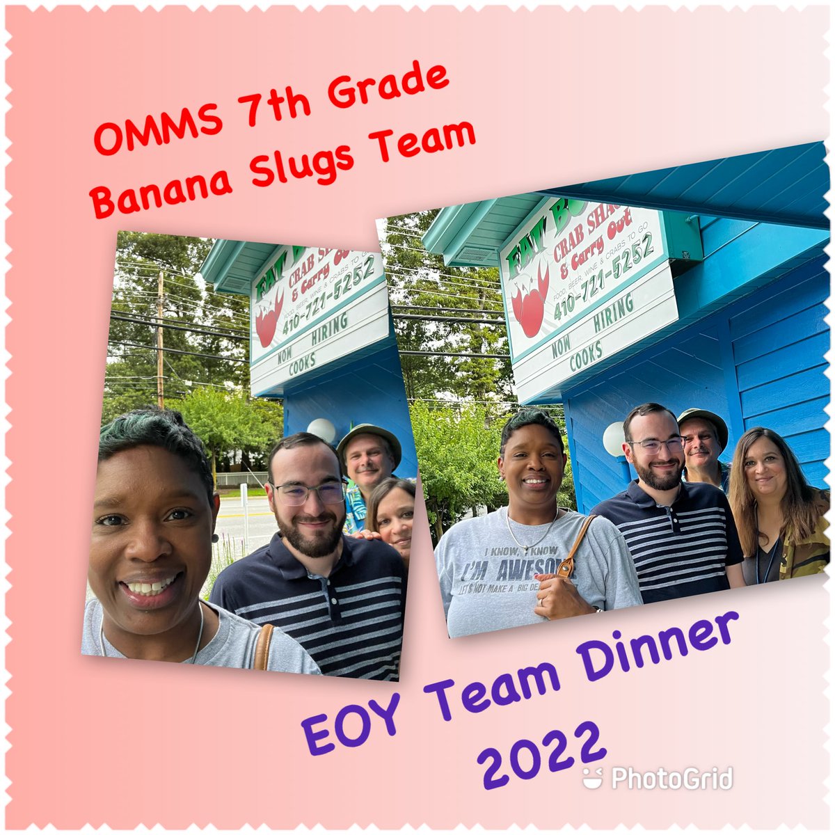 Best 7th Grade Team! Our end of the year team dinner. ❤️ We work together and dine together! Looking forward to 2022-2023 school year <a href="/ommsaacps/">Old Mill Middle South</a>