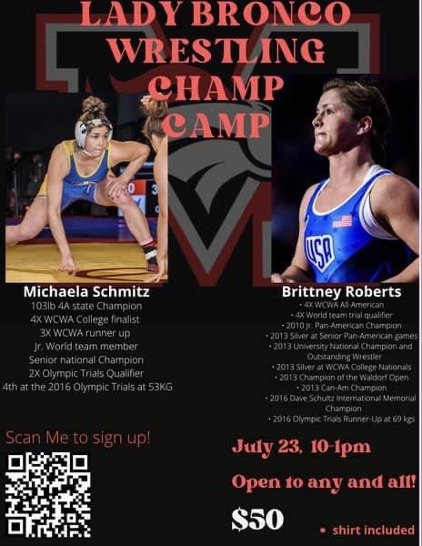 Mustang Wrestling (@mustangbroncos_) on Twitter photo The Mustang Broncos wrestling program has two great upcoming camps to help you get ready for the season. Come learn from <a href="/OU_Wrestling/">Oklahoma Wrestling</a> head coach <a href="/LouRosselli/">Lou Rosselli</a> and two outstanding female wrestlers Michaela Schmitz and Brittney Roberts The Mustang Broncos wrestling program has two great upcoming camps to help you get ready for the season. Come learn from <a href="/OU_Wrestling/">Oklahoma Wrestling</a> head coach <a href="/LouRosselli/">Lou Rosselli</a> and two outstanding female wrestlers Michaela Schmitz and Brittney Roberts