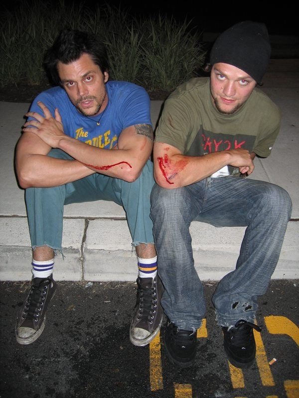 Johnny Knoxville in blue tshirts <333
