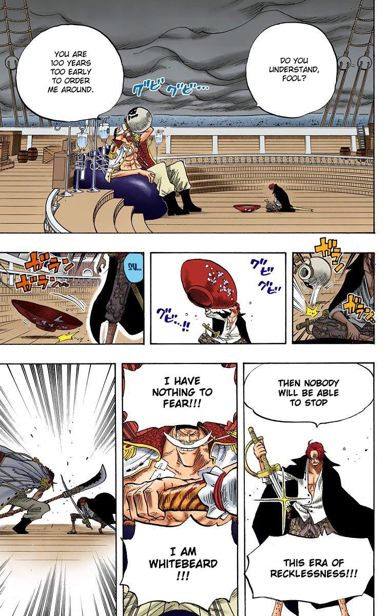 kingslayer253's tweet photo. Luffy, Shanks, Blackbeard, & Buggy all challenged the late Whitebeard at some point. All four are the current Yonkos now #RealPirates https://t.co/a9t92gajxS