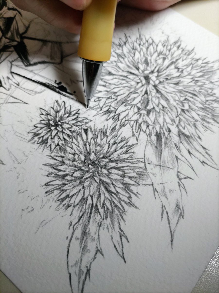 線画描き描き。

#イラスト #drawing 