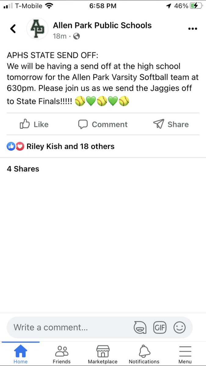 The Jag Jungle (@thejagjungle) on Twitter photo 🟢🟢COME SEND OFF OUR RED HOT JAGS AS <a href="/apvsoftball/">Allen Park Softball</a> TAKE OFF TO EAST LANSING TO COMPETE FOR THE DIVISION ONE STATE CHAMPIONSHIP!!!🟢🟢 #gojags #jagsarehot #rolljags #fireupjags #states #keepermovin #HOOLIGANS 🟢🟢COME SEND OFF OUR RED HOT JAGS AS <a href="/apvsoftball/">Allen Park Softball</a> TAKE OFF TO EAST LANSING TO COMPETE FOR THE DIVISION ONE STATE CHAMPIONSHIP!!!🟢🟢 #gojags #jagsarehot #rolljags #fireupjags #states #keepermovin #HOOLIGANS