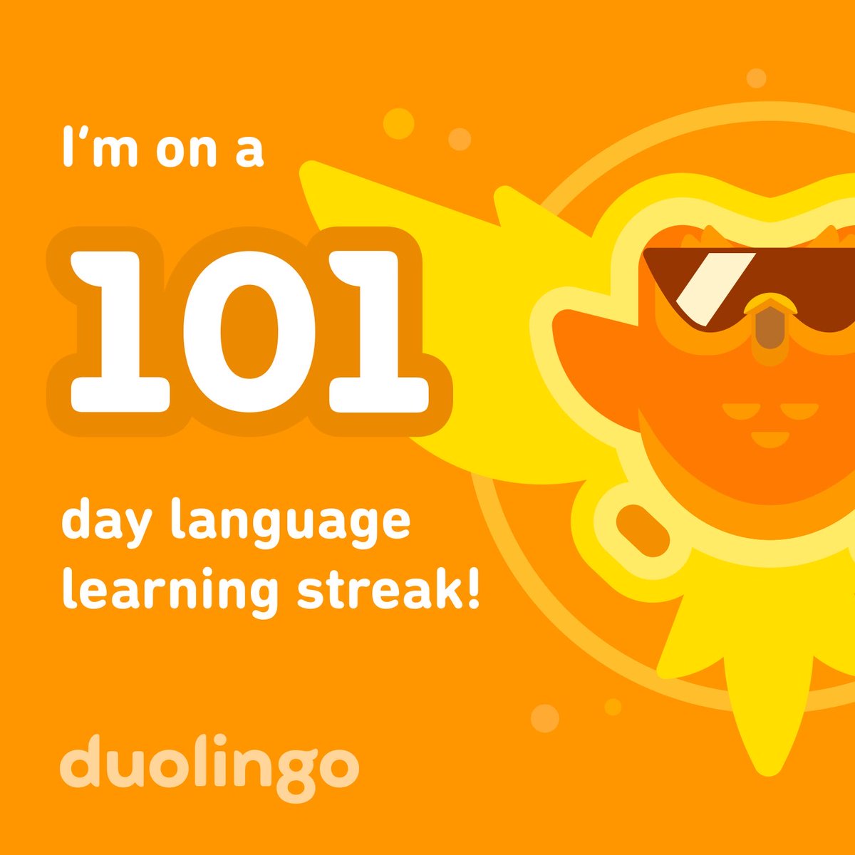 houseofmac's tweet image. I’m on a 101 day streak learning Spanish on Duolingo! Join me? invite.duolingo.com/BDHTZTB5CWWKTR…