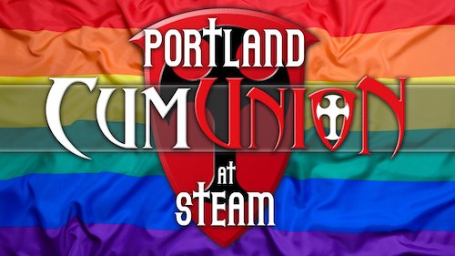 CumUnion's tweet photo. The PDX PRIDE WEEKEND KICK-OFF CUMUNION PARTY is starting NOW at STEAM In Portland. 4pm - 11pm. Details at https://t.co/pWaRH6hnTA. @steampdx #cumunion #steampdx #gaybathhouse #gaysexparty #steamportland #portlandgay https://t.co/dARzYjsdCp