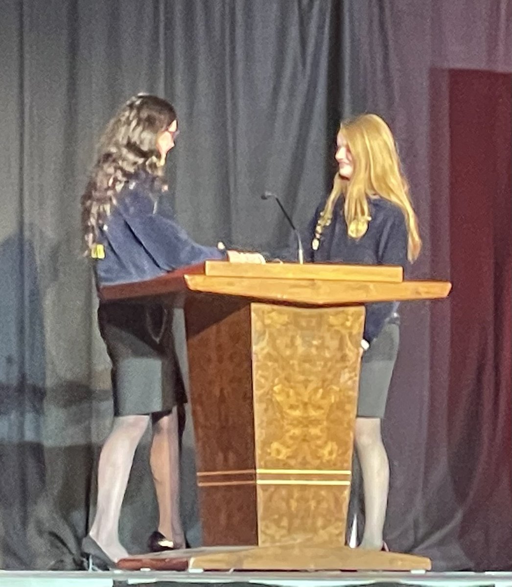 rushvilleffa1's tweet photo. Kelby Roberts was elected to serve as the District IX President!  Cora Owens, retiring president, announced Kelby during the final session! https://t.co/ZkbqsQNPiw