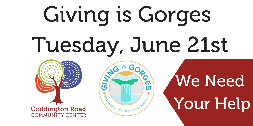 Show your support for Coddington with a donation on Tuesday June 21st as we celebrate Giving is Gorges! #GIG2022 #GIG #givingisgorges #Coddington