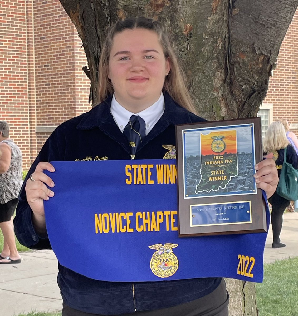 rushvilleffa1's tweet photo. Our State Champion Novice Parli team was excited to get our banner and plaque today! https://t.co/OApXYHE70X