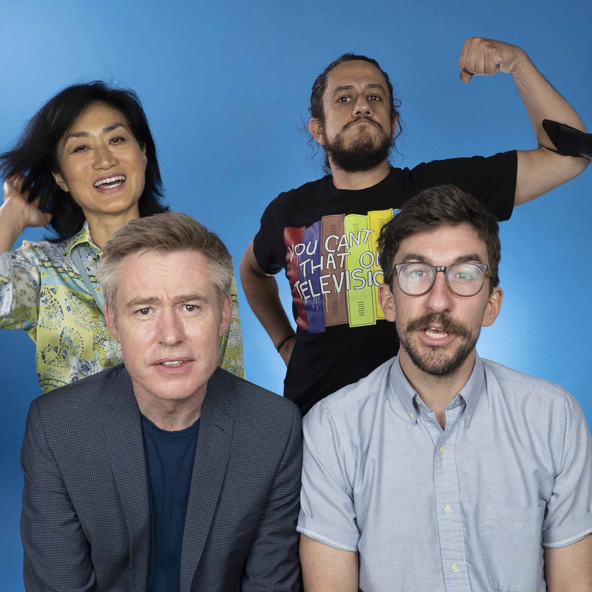 CBCBecauseNews's tweet photo. Ready to record our 300th episode with #MarkLittle @jean_yoon @Siddiqs @TVGavin https://t.co/YeVtDXXygp