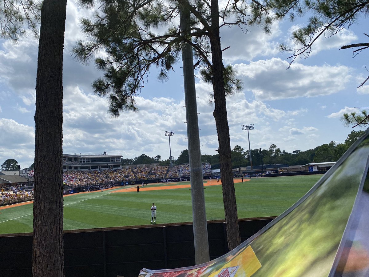 chleon's tweet image. After 3 week break for @SouthernMissBSB postseason run, back at #TNML. But lightning has the tarp out for a long delay. Got trim work in thanks to @HondaPE_USA and refreshment by @ParishBrewing.