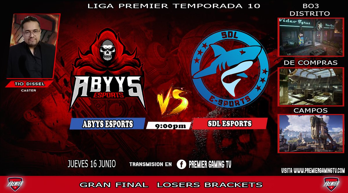 🔴GRAN FINAL LOSERS BRACKETS👀🕣16 de junio Torneo de #GEARS5 T10 🏆🏆

🎙️🔥 
<a href="/TioDissel/">Tio Dissel🎙🔥</a>

EQUIPOS
<a href="/SportsSdl/">SDL E-SPORTS</a>
  VS 
@AbyysEsports 

#gears5 #GearsofWar 
<a href="/GearsEsports/">Gears Esports</a>
<a href="/GearsLATAM/">GearsLATAM</a>

transmisión por:
facebook.com/PremierGamingT…