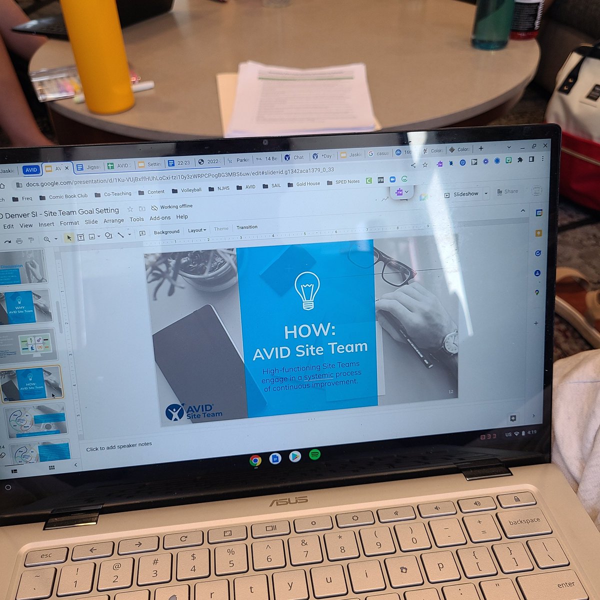 Mrs_Jaskie's tweet photo. @AVID4College Denver Summer Institute is underway. @PPMS_SDE had a Fabulous Site Team meeting and we are feeling charged and ready for Day 2 tomorrow!
#AVID4Possibility #werppms https://t.co/kocPpC4ZdD