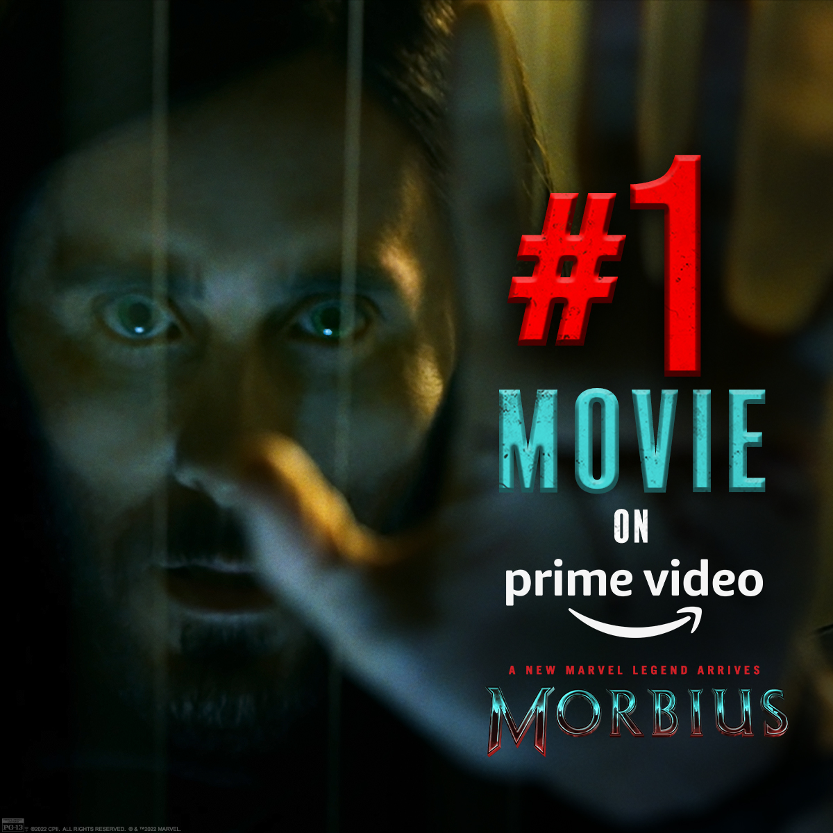 Now that’s Prime placement. Thanks for making #Morbius #1 on @PrimeVideo! Watch it now at amzn.to/3tFCMnx