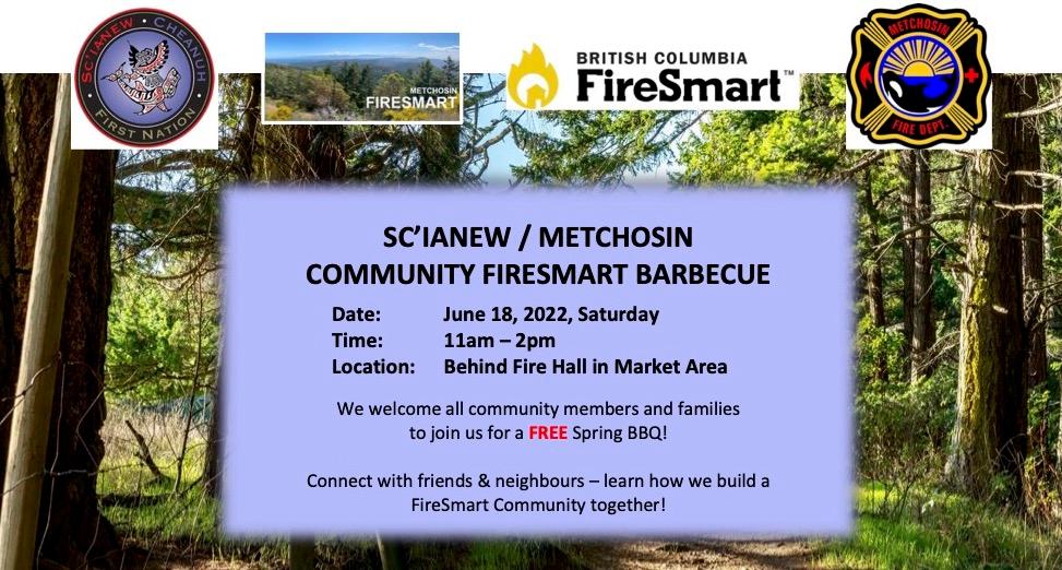 Looking forward to our FireSmart community BBQ on Saturday!