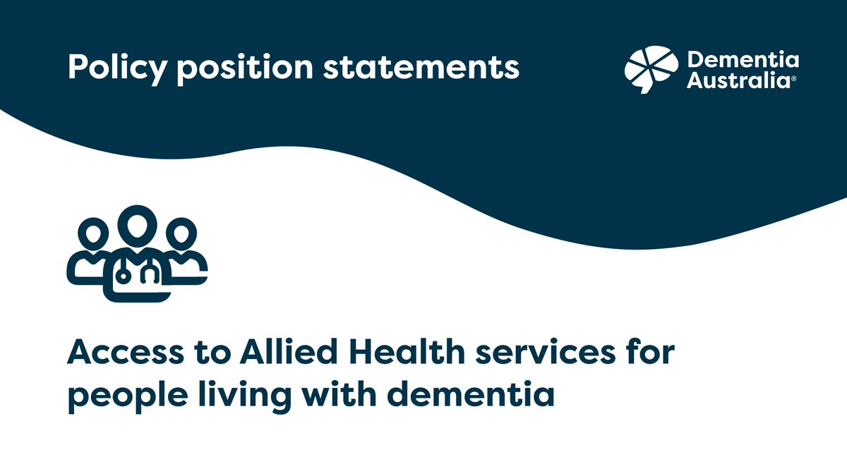 DementiaAus's tweet photo. Did you know research indicates using allied health services can slow cognitive and functional decline, improve quality of life and delay or prevent admission to residential aged care? Find out more: https://t.co/djWpwQAQaX https://t.co/BKXGQik9es