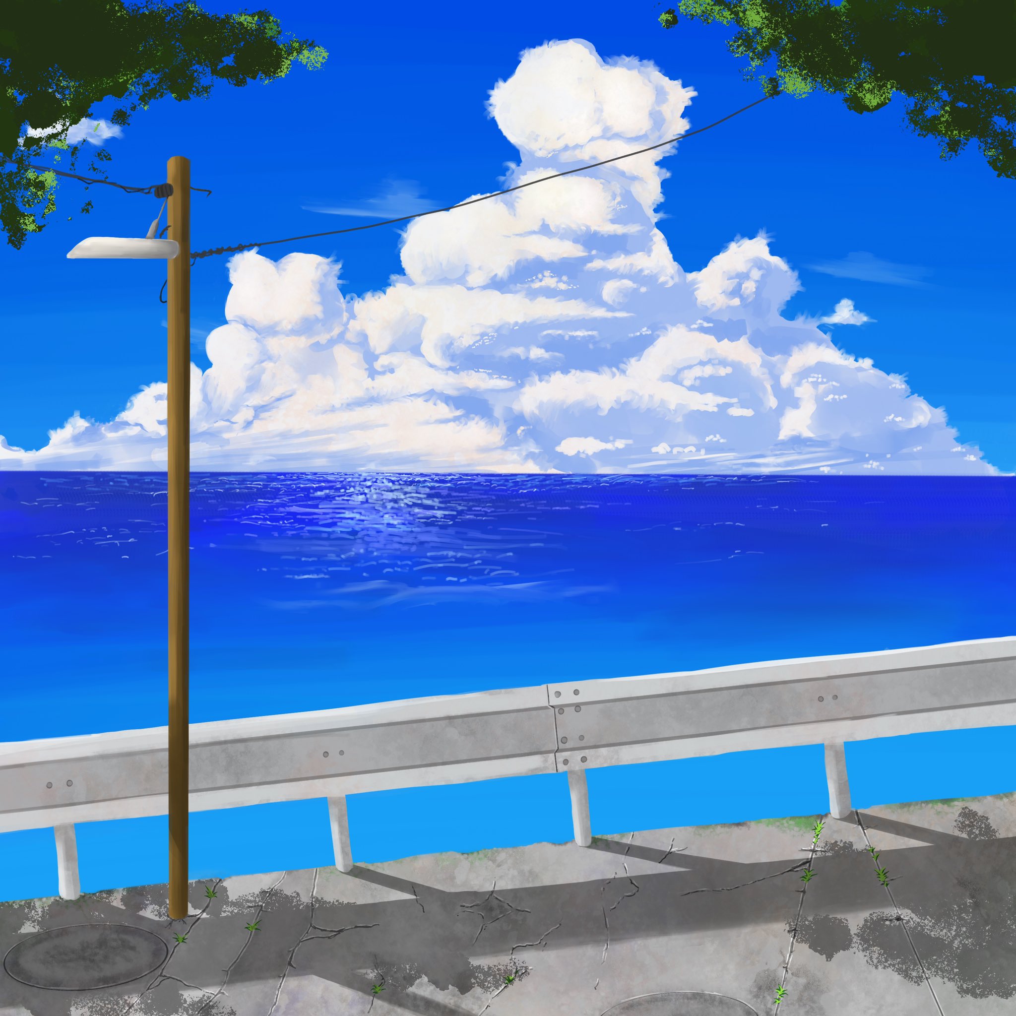 りさーとる Risatoru 夏 イラスト 風景イラスト T Co Cvhm5teueu Twitter