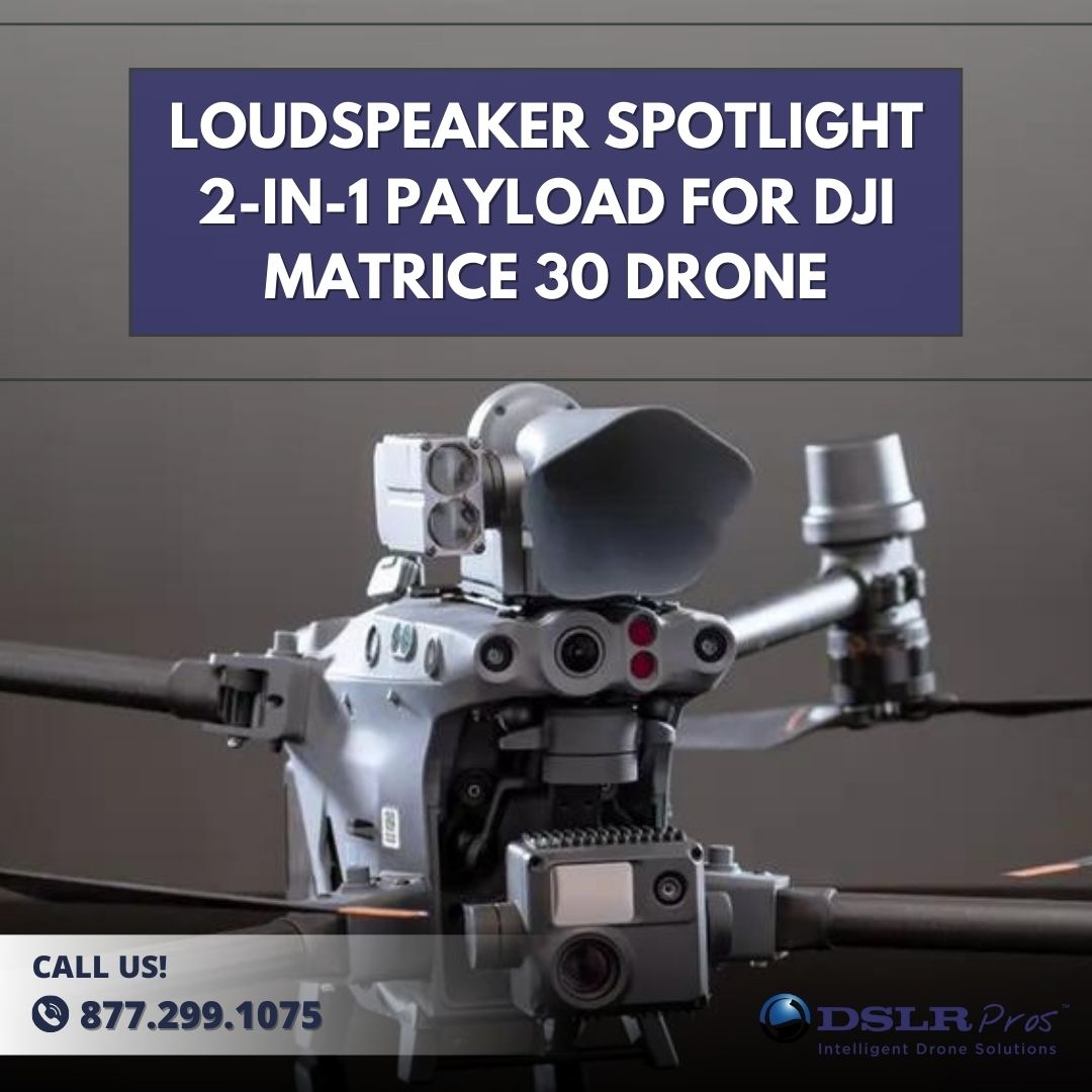 The DJI M30 drone loudspeaker and spotlight all in one payload features a fluid design to reduce wind resistance.

This payload is a great asset for law enforcement and search and rescue.

For more information, click the link below:
hi.switchy.io/8OGo

#M30T #M30series