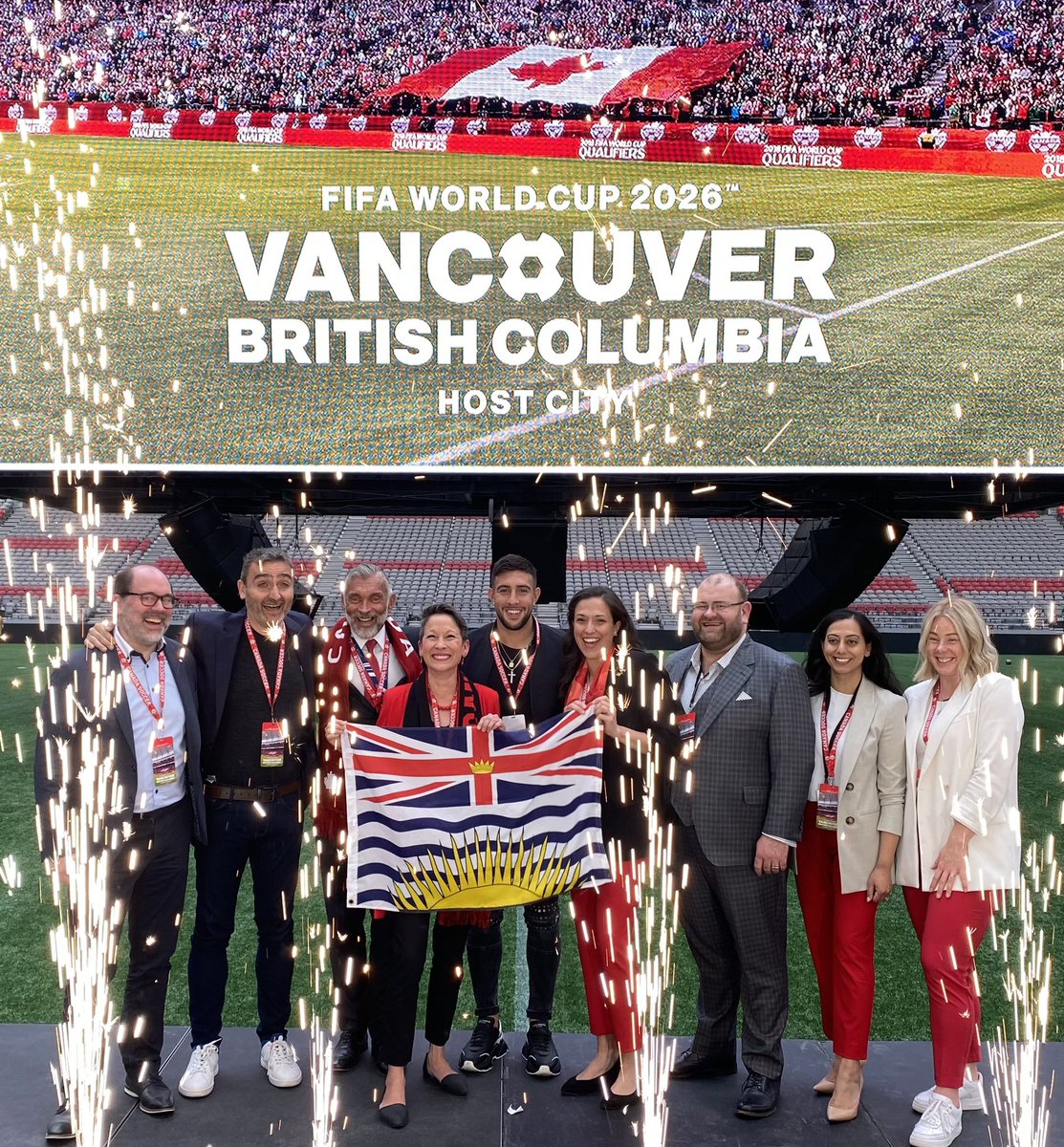 melaniejmark's tweet photo. Thrilled that BC has made its mark! Vancouver is hosting the FIFA World Cup in 2026! This is a dream come true for sports fans and a huge boost for tourism and local businesses hit hard by covid. It shows the power of partnership. Check out the details 👉🏽 https://t.co/8a9x90wpcz https://t.co/nMVCOE7jcF