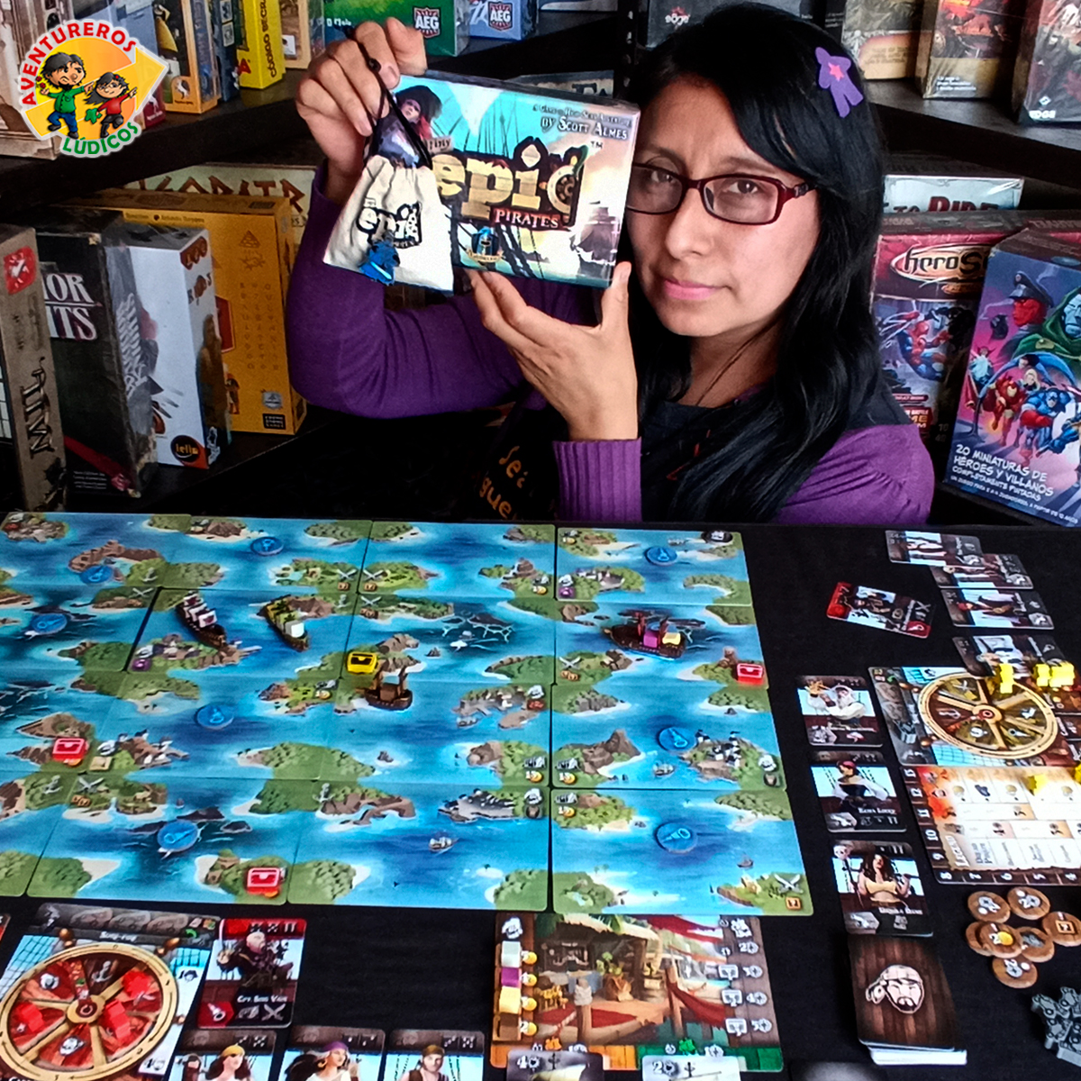 ALudicos's tweet photo. #TINYEPICPIRATES de @Gamelyn_Games, eres un capitán al mando de tu barco, con la ayuda de tu tripulación, saquearás recursos, los venderás en el mercado negro, para acumular oro que conservarás enterrando tus 3 cofres de tesoros. El primero en conseguirlo habrá ganado la partida. https://t.co/UCQMbnYkmF
