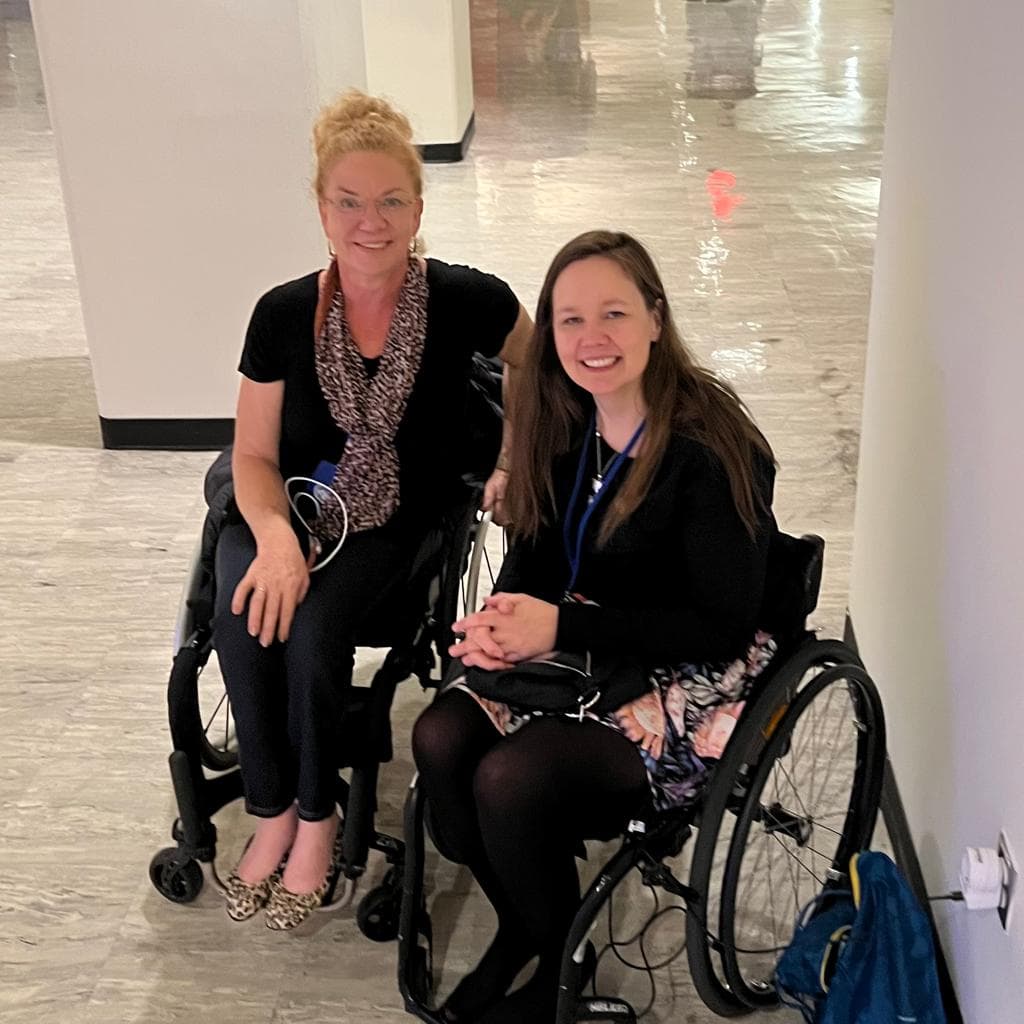 .<a href="/LizJReid/">Liz Reid</a> met with <a href="/amuurhonen/">Amu Urhonen</a> from <a href="/AbilisF/">Abilis-säätiö</a> at #CoSP15! Abilis Foundation has a significant presence in the Asia Pacific, collaborating with NGOs to support people with disability across all service systems. 👏