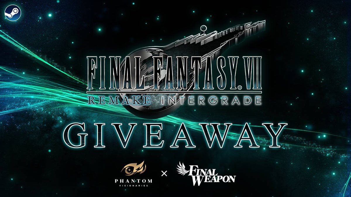fnlwpn's tweet photo. Return to Midgar on PC!
---
We're giving away TWO Steam copies of Final Fantasy VII REMAKE INTERGRADE! #FF7R #FFVII25th

To enter:
✦ Follow both @FinalWeaponX4
 &amp; @PhantomsVisions
✦ Like &amp; RT this post
---
First copy: June 17th @ 6:00 PM EST
Second copy: June 18th @ 6:00 PM EST https://t.co/FZi01KIKIH
