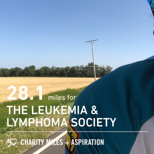 Cyclist2109's tweet photo. 28.1 @CharityMiles for @LLSusa. #teamintraining #amberwaves #flyover https://t.co/T1xf51L30y