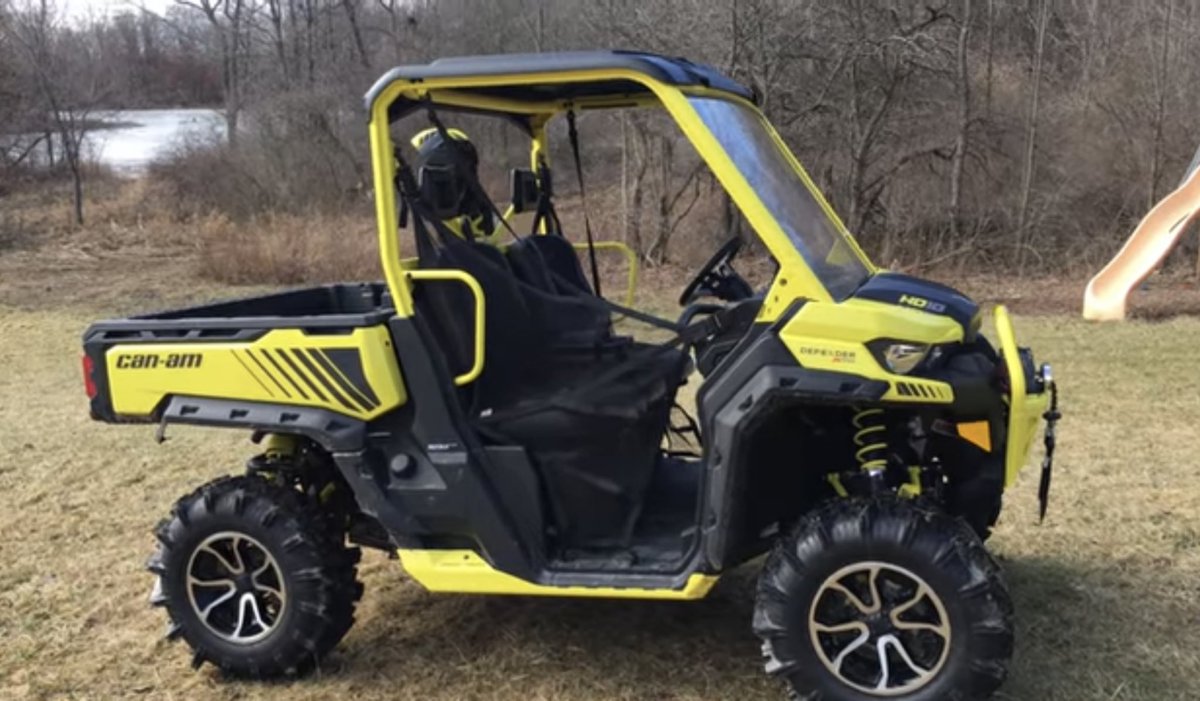 Can am defender was stolen last night from my yard if anyone sees it please contact me!!
