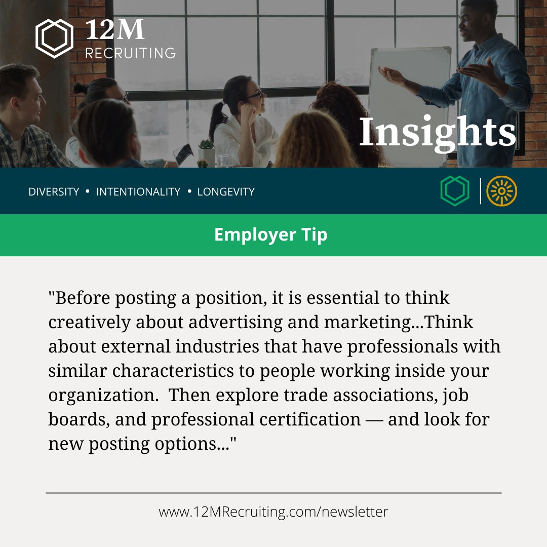 Our newsletter features an insightful tip each week, and centers around employers or candidates. This tip is featured in today’s newsletter, and advises employers to keep an eye out for candidates who will contribute to the overall growth.

ow.ly/gJVV50JzJ0s