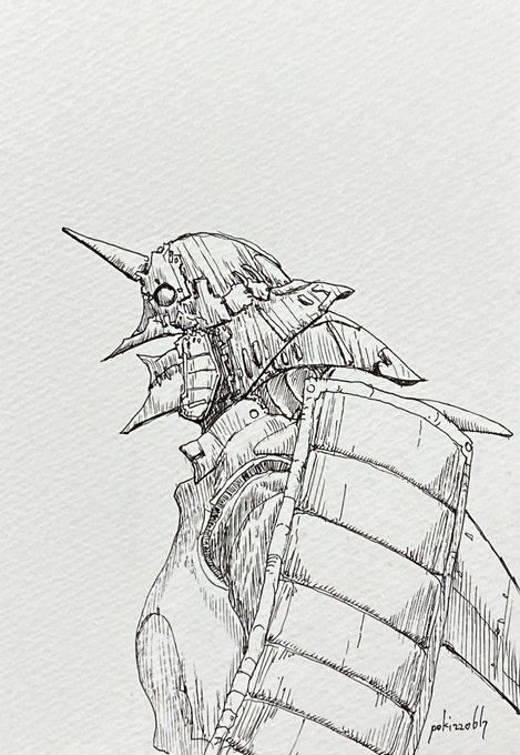 落書きスケッチ/鎧兜 
