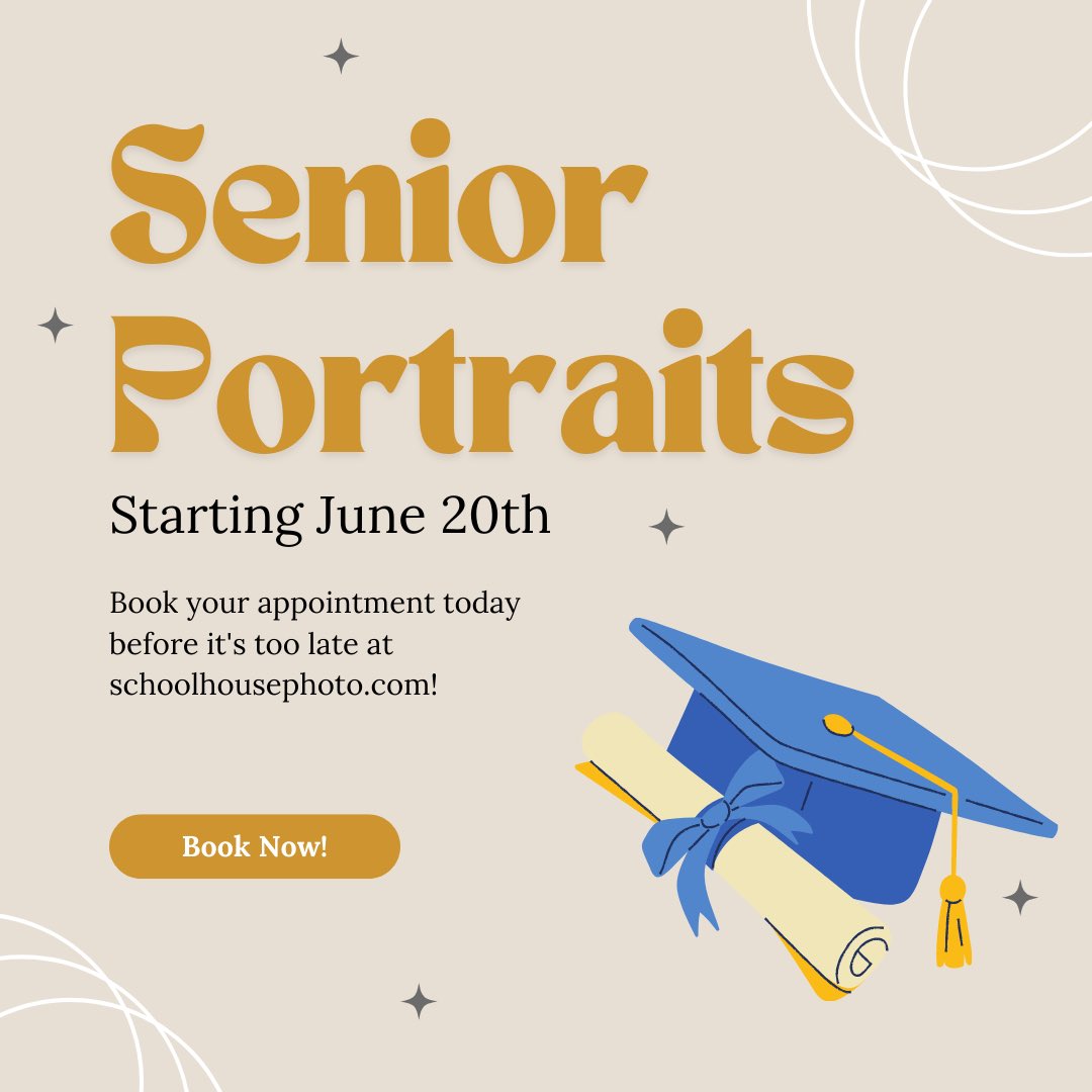 ososyearbook's tweet photo. ❕SENIORS❕
Senior portraits are soon and you don’t want to miss out! Book now at https://t.co/iEVTy1l4qC! 
@OsosAsb @LOHS_Grizzlies @DrJRRucker https://t.co/cavRKScx31