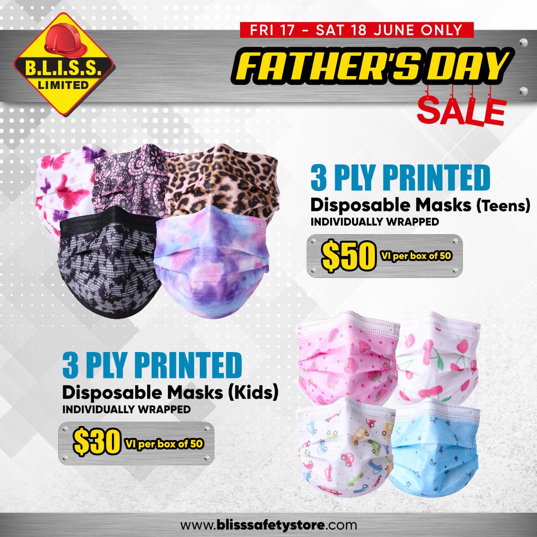 blisssafety's tweet photo. It's the ULTIMATE FATHER'S DAY SAVINGS WEEKEND! π₯π₯π€―π₯³π
2 DAYS ONLY - Fri 17 to Sat 18 June!
#blisssafetystore #blisslimited #trinidad #safetystore #ppe #safetysupplies #essentials #ppeessentials #respirators #fathersday #holidaynomore #trinidadandtobago https://t.co/98Mo7RazVQ