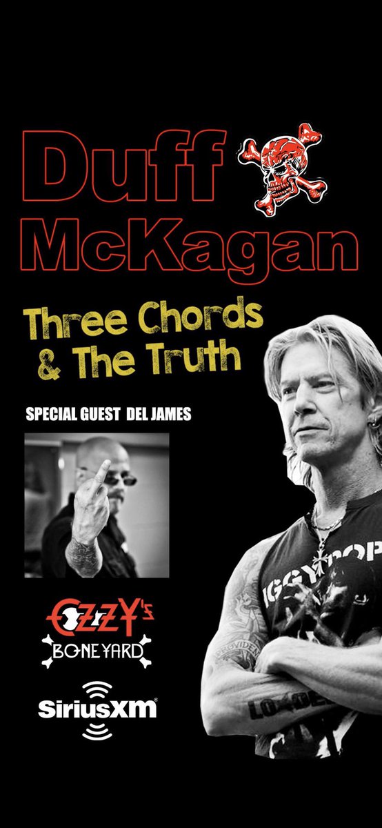 I was flattered and homored to be a guest on <a href="/DuffMcKagan/">Duff McKagan</a> and <a href="/SuHolmesMcKagan/">SusanHolmesMcKagan</a> Sirius XM radio show THREE CHORDS AND THE TRUTH. The show airs this weekend on <a href="/OzzysBoneyard/">Ozzy's Boneyard</a> so tune and give a listen!!
