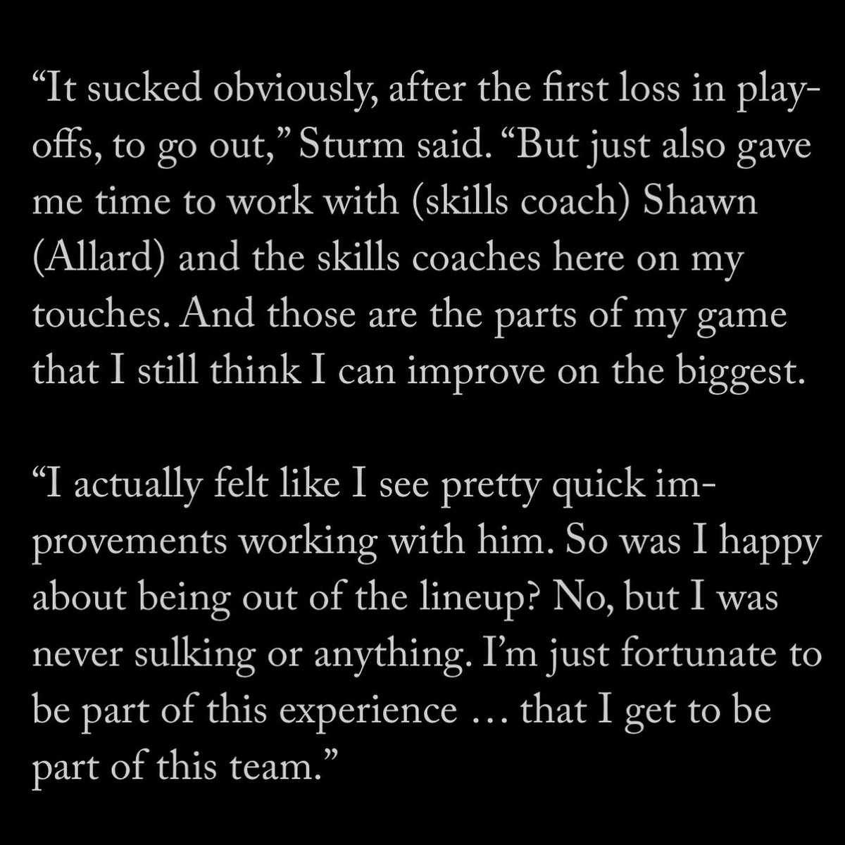 Great article on Founder Shawn Allard about working with @Avalanche forward Nico Sturm! Sturm was a trade deadline acquisition that stepped back in the lineup for game 1 of the Stanley Cup Finals! #StanleyCup #Playoffs #playerdevelopment #onicemovement #findyourstride