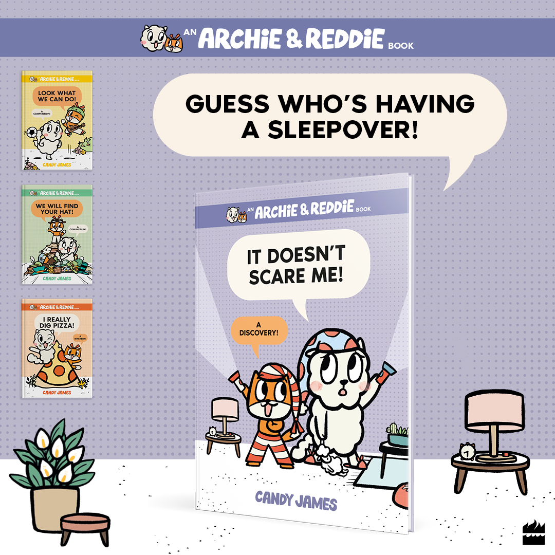 candynjames's tweet photo. Oh wow, Archie &amp; Reddie are back!🦊🛏️🔦🍕
If you're anything like Archie, noises in the dark might sound a little creepy. Good thing Reddie has a few tricks in her cap to help Archie overcome his fears. Super-fun flashlight battle, songs, and a genuine Night Knighting! https://t.co/ybAv7Cku7x