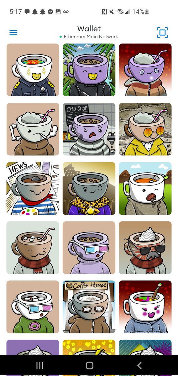 TheAceMar's tweet photo. I might have a problem.... I just minted all these beautiful cups today! So glad to see @CoffeeCentral_ minted out now. Can't wait to see what's next. #nftart 
#NFTCommunity 
#NFTProject 
#coffee 
#coffeelovers 
#Ethereum https://t.co/bxfBkRYF8H
