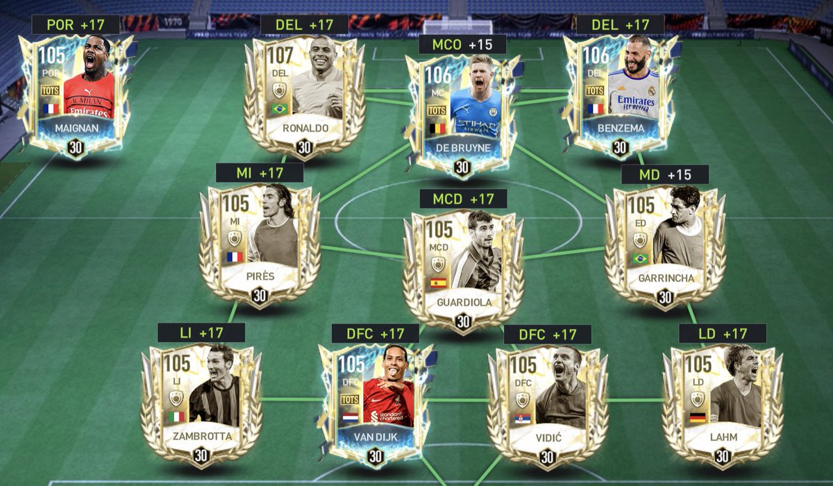 BiquePedro's tweet photo. Por ahora va quedando así 💪🏻🙌🏻 @falconhunterbr @leaks_fm @Fifa_Mobile_E @tutiofifa @HDWolvie @EASPORTSEsp @BoraJogarFC https://t.co/b5LcssmZVD