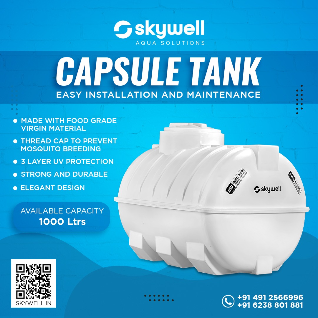 Skywelltanks's tweet photo. Looking for Capsule Water Tanks?
Visit https://t.co/tm5pux6bXs
#CapsuleTank #CapsuleWaterTank #SkywellAquaSolutions #FoodGrade #ThreadedCap #3Layer #Strong #Durable #ElegantDesign #WaterTank #Skywell #StaySafe #StayHealthy https://t.co/kb5YxFd6ni