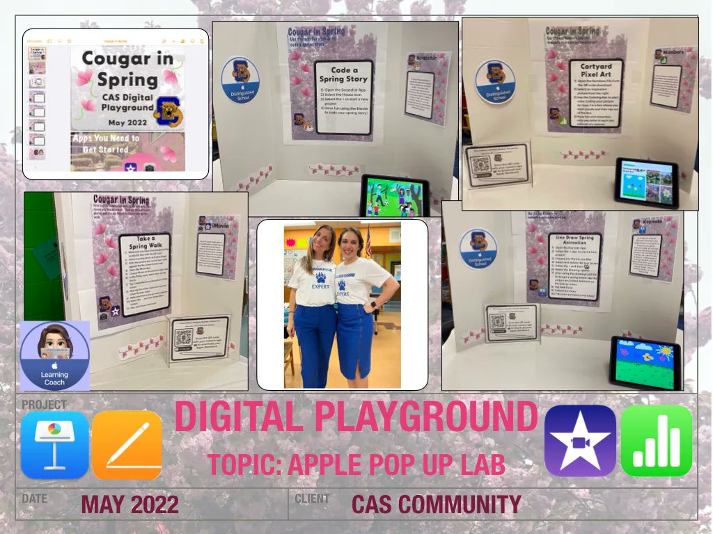 DoloFrost's tweet photo. #TBT to the time @AlisonChaplar & I hosted the @CASCougars Digital Playground! 🤩I’ll take any opportunity to put together an #PopUpLab. I want to better utilize these events let parents see what their children are learning AND why @AppleEDU is so important to their education. 🤓 https://t.co/ojFWPK0yes