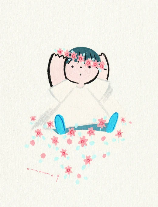 花かんむりの男の子・女の子 