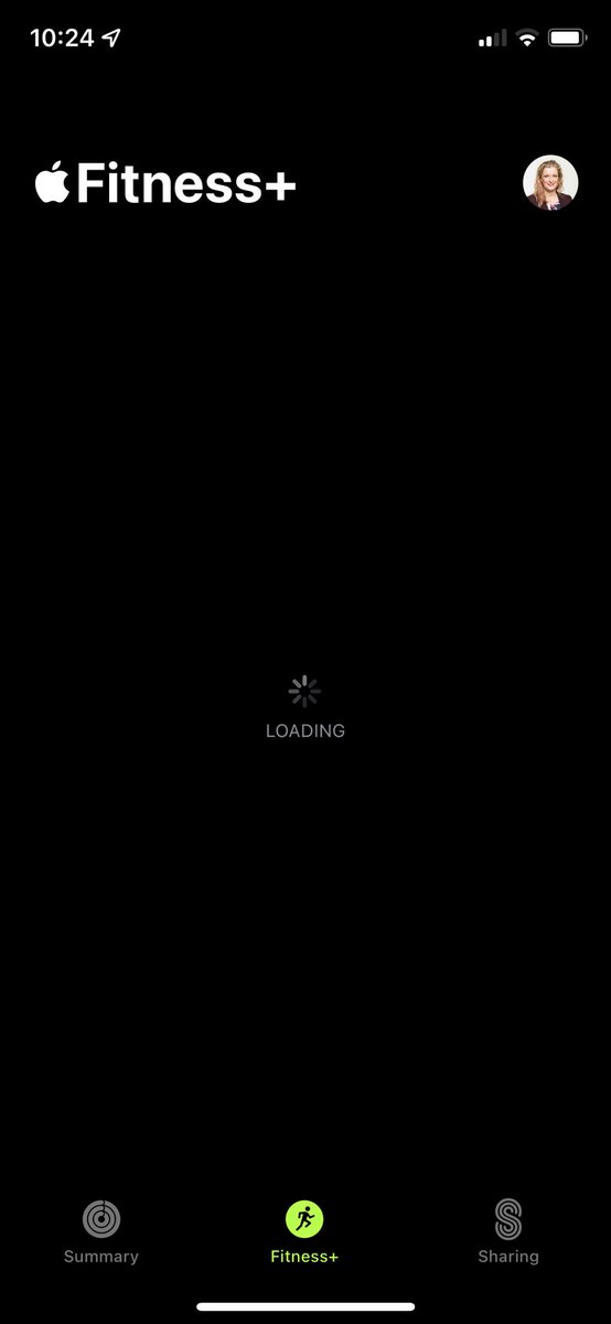 sarsdow's tweet photo. Hey @AppleSupport #fitnessplus #applefitnessplus seems to have stopped working on my iPhone 11. I get a spinning wheel of death! Workout details have disappeared from the summary page too!  My iPad Pro did this a few weeks ago and is now working after a iOS update! https://t.co/LCKJkDEthS