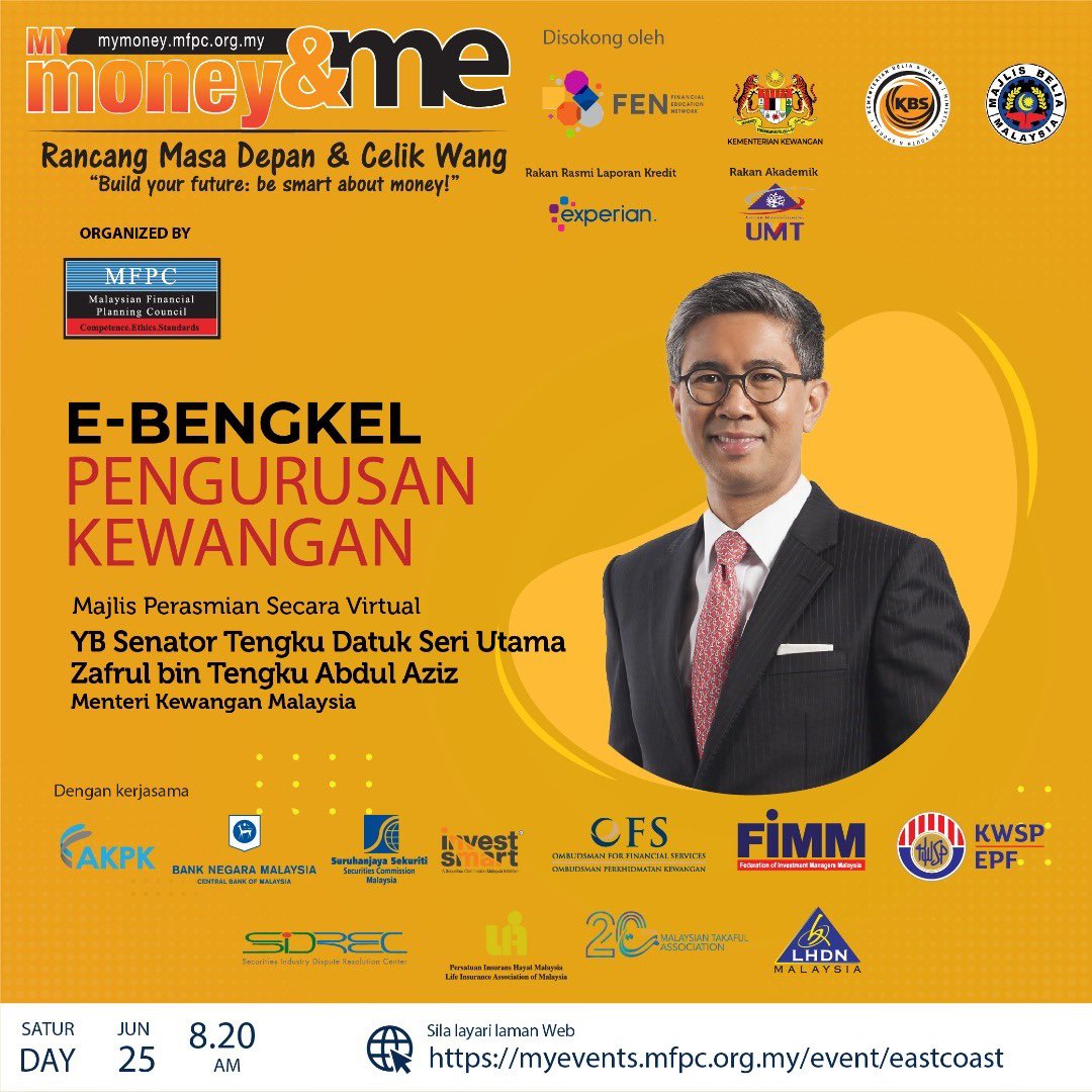 InvestSmart_SC's tweet photo. Sertai program MFPC bertajuk “My Money & Me” pada 25 Jun 2022 @ 8.20am.
.
Untuk maklumat lanjut, layari: https://t.co/SQuGeBR2NR
.
#investsmartsc #bijaklabur #seccommy #mfpc https://t.co/nawIAqBZMI
