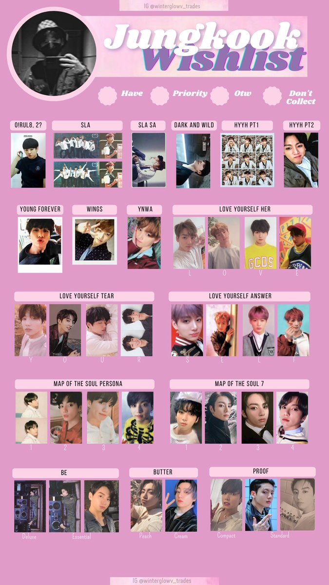 WinterGlowV's tweet photo. Photocards wishlist template bts:
Jungkook🐰pt1 https://t.co/Zp2wVc8T6N