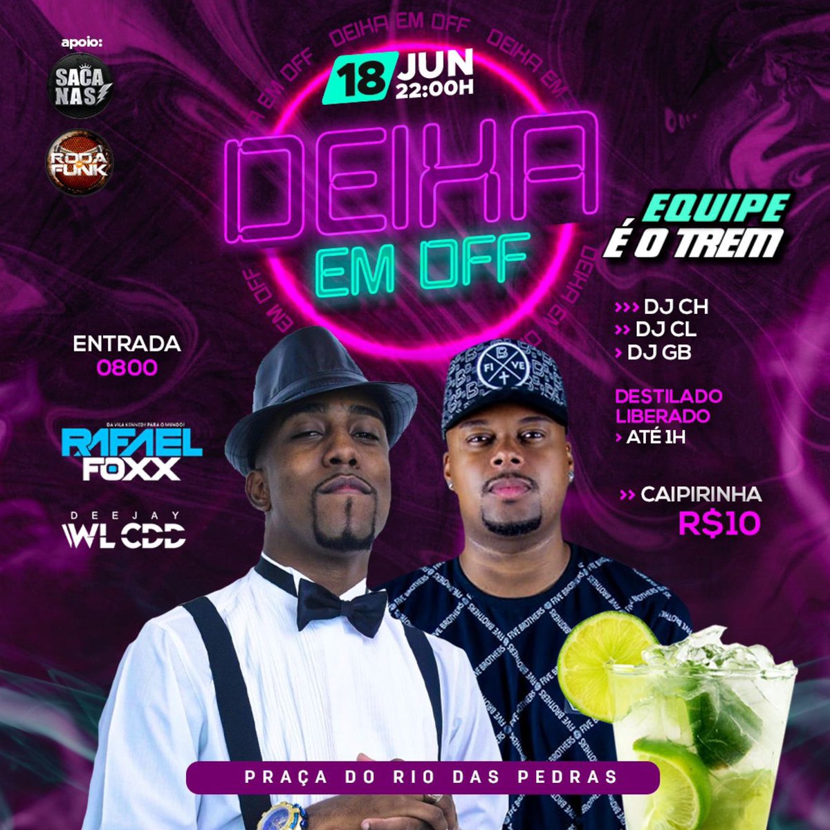 BrennoXavier5's tweet photo. Alô Jacarepaguá os gigante se juntaram, Pagode Do Malote + Sacanas ⚡️

apresenta: Deixa em Off 

🗓 18 de Junho  ( Sábado) 

🔉EQUIPE É O Trem 

💃🏻 DJ Rafael Foxx + DJ Wl Da Cdd 

⏰ 22 HORAS 

🎟 Entrada 0800

🍾 Destilado até 01hr 

📍 ( PRAÇA DE RIO DAS PEDRAS) https://t.co/yyG6DAcACl