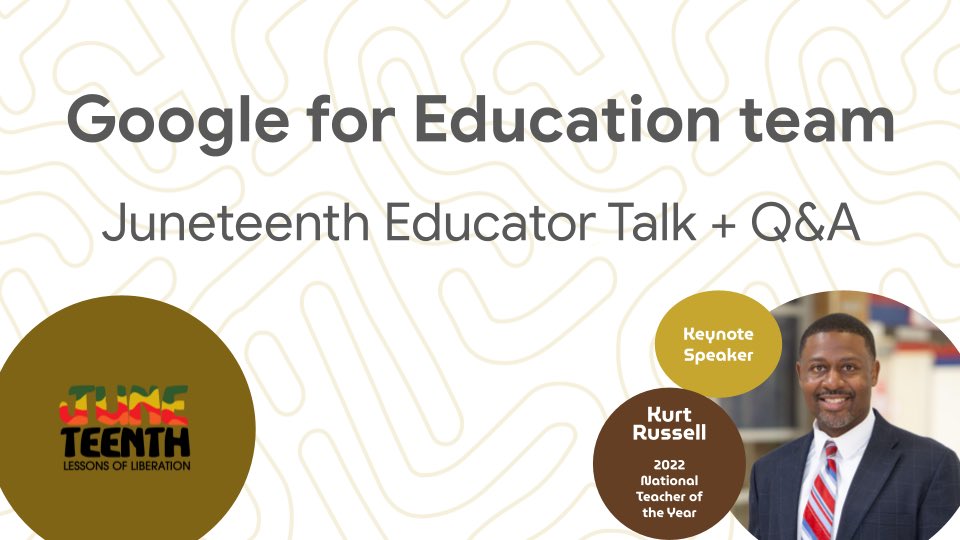 Sharing the stories of our history is something I take great pride in. I am grateful for the opportunity to join the ⁦<a href="/GoogleForEdu/">Google for Education</a>⁩ team this afternoon to keynote their Juneteenth event, thank you for having me! #NTOY22