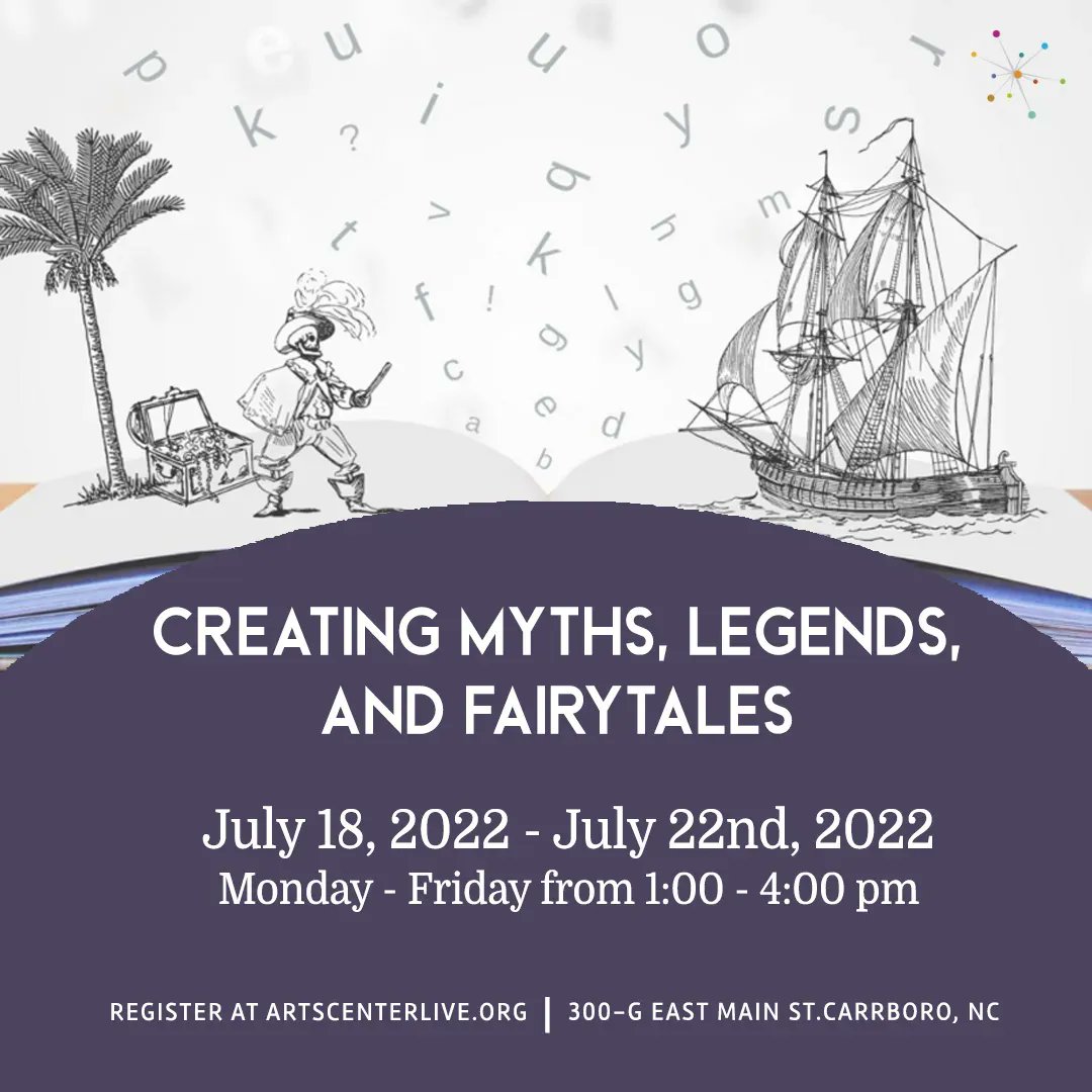 During this week-long camp children will read and even reenact select myths/legends—from Greek mythology to African folktales to Grimm’s fairy tales—before writing and sharing new stories of our own creation. Enroll today: buff.ly/3MXXp5c