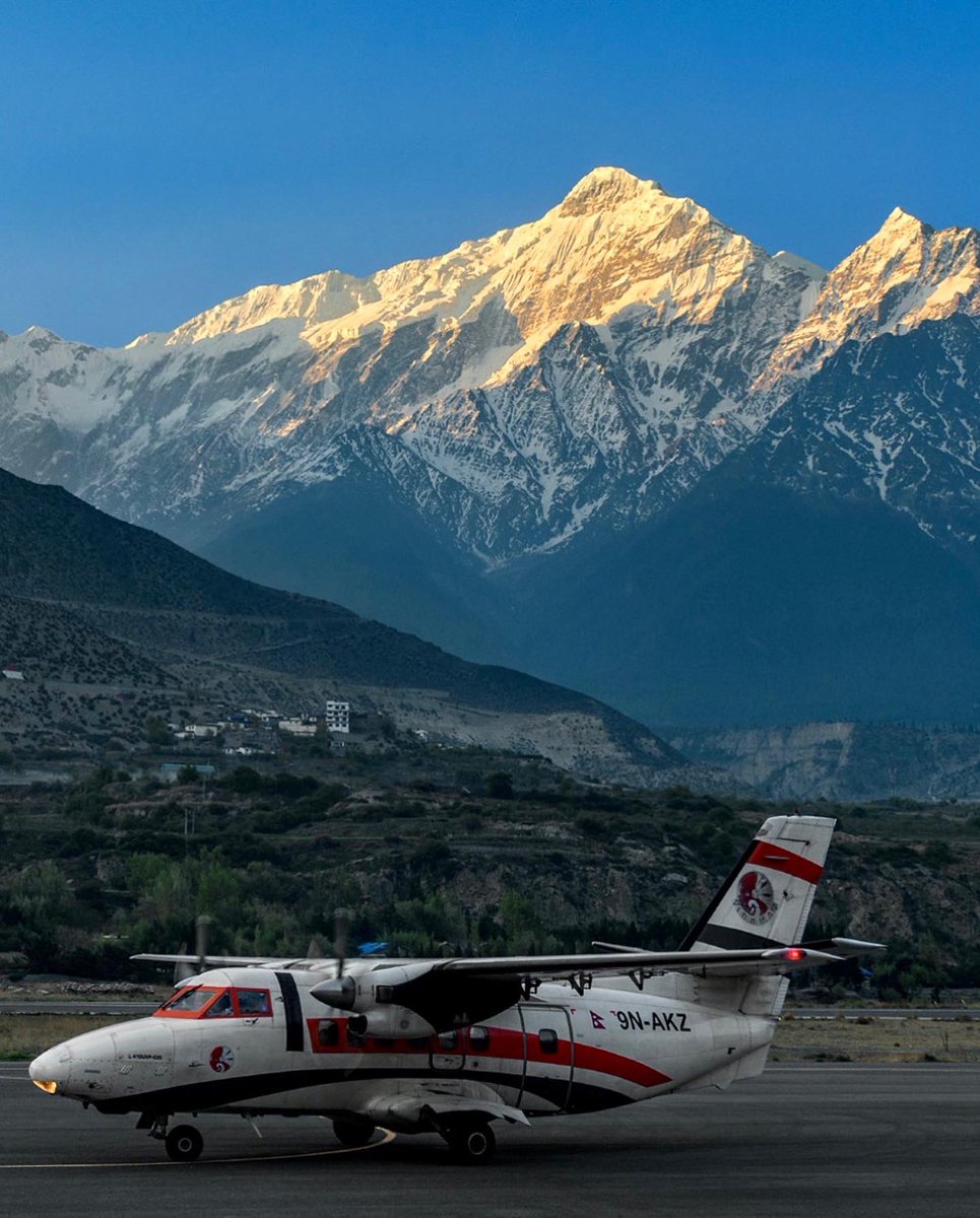 NepalAviation's tweet photo. VNJS. Photo Courtesy - Shakyasom Majumder #taraair #summitair #jomsom #vnjs #aviationnepal https://t.co/FG5gHUJKDL