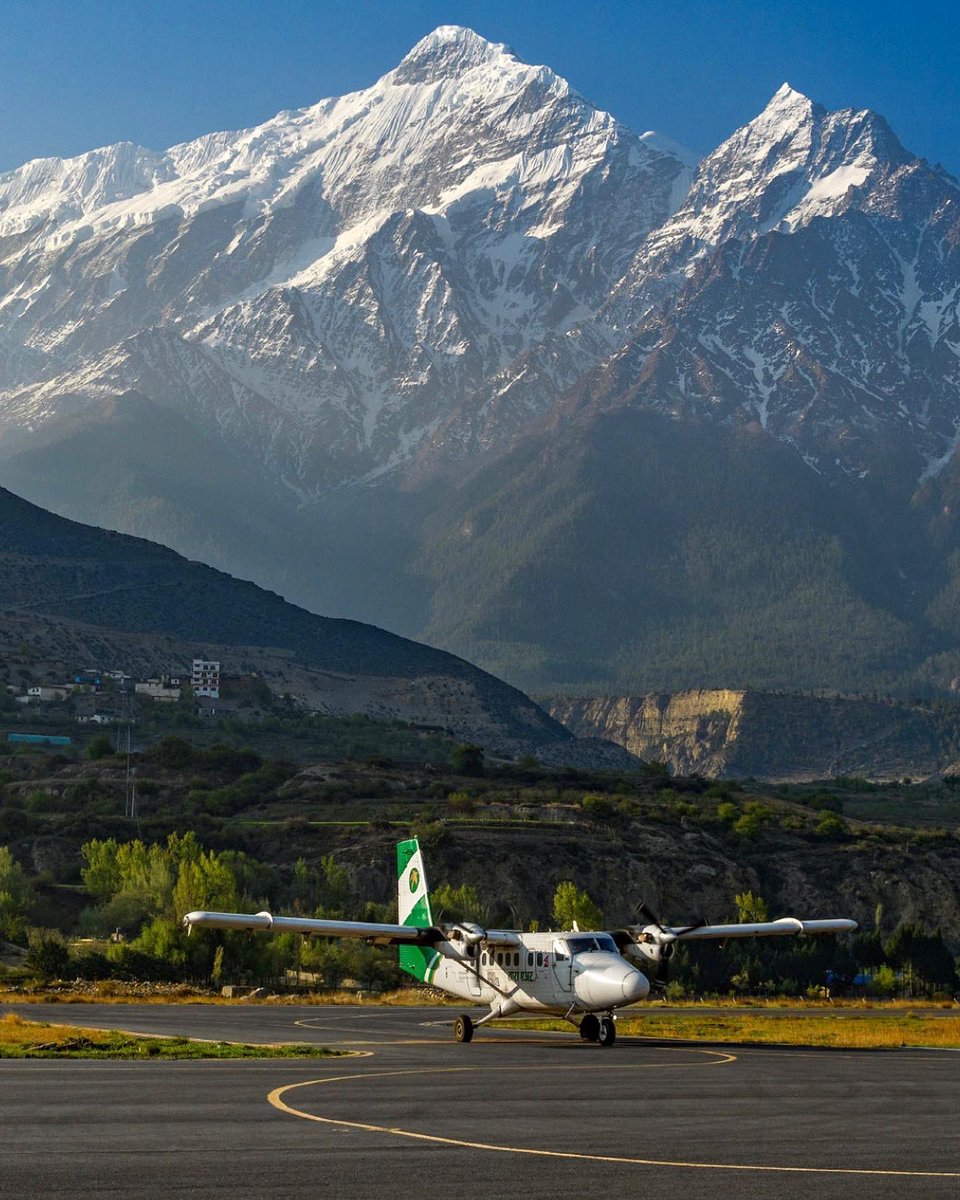 NepalAviation's tweet photo. VNJS. Photo Courtesy - Shakyasom Majumder #taraair #summitair #jomsom #vnjs #aviationnepal https://t.co/FG5gHUJKDL